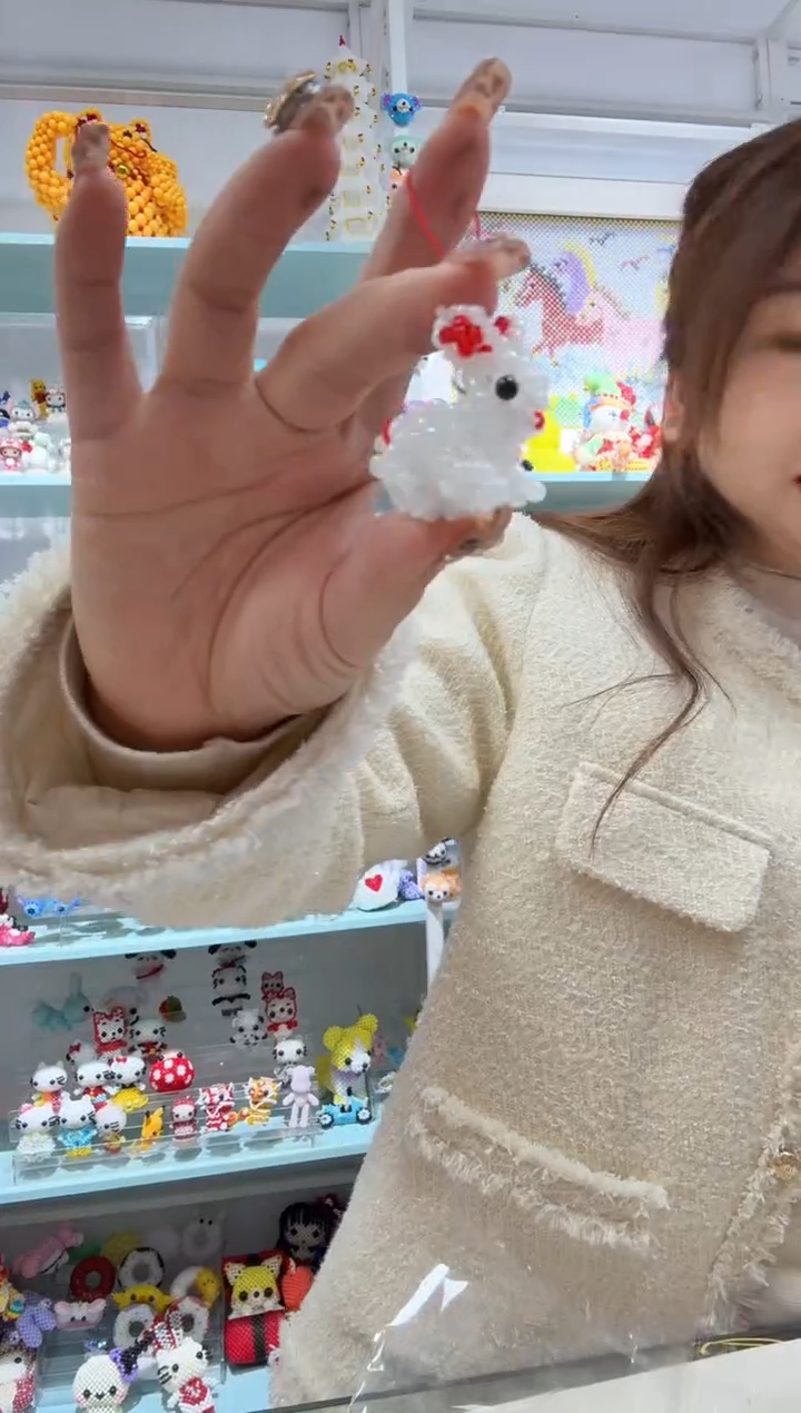 玻璃21122米珠成品1小白兔