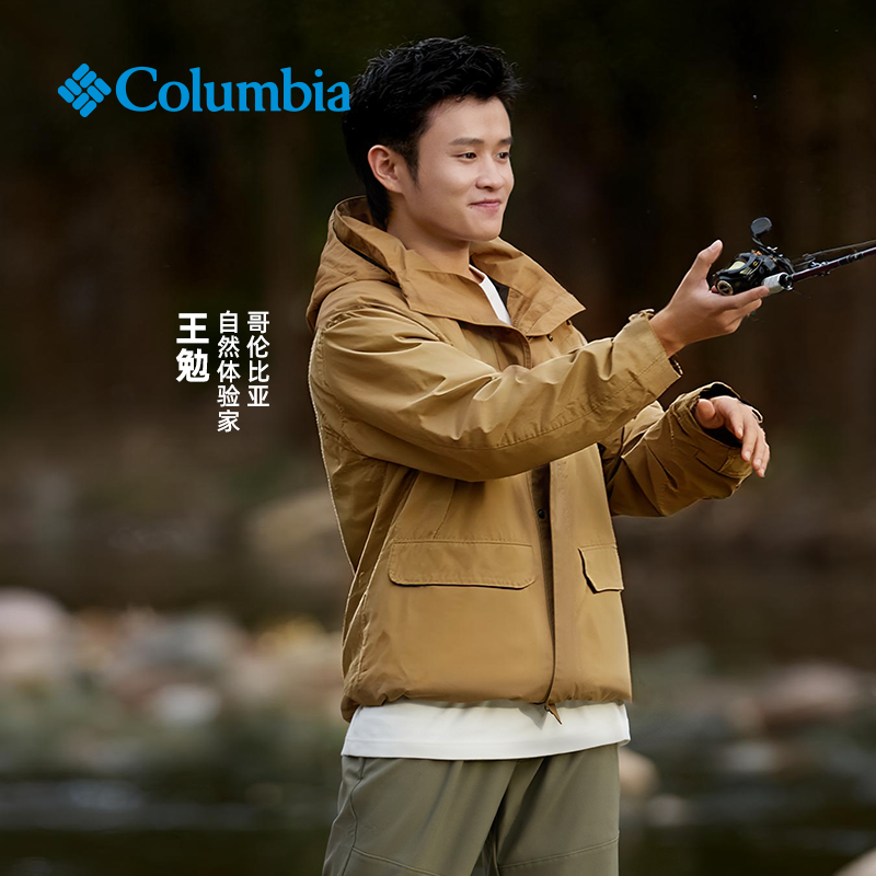 哥伦比亚户外25秋冬新品男金点700蓬鹅绒三合一防水冲锋衣XE0098