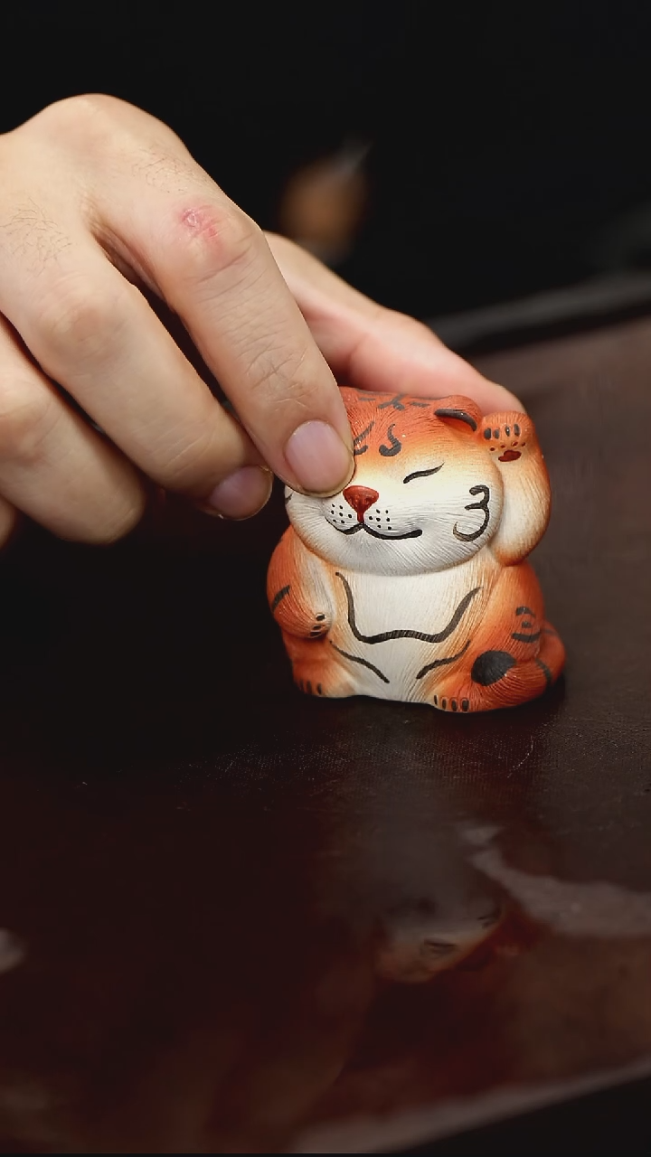 紫砂茶宠紫砂小招财虎