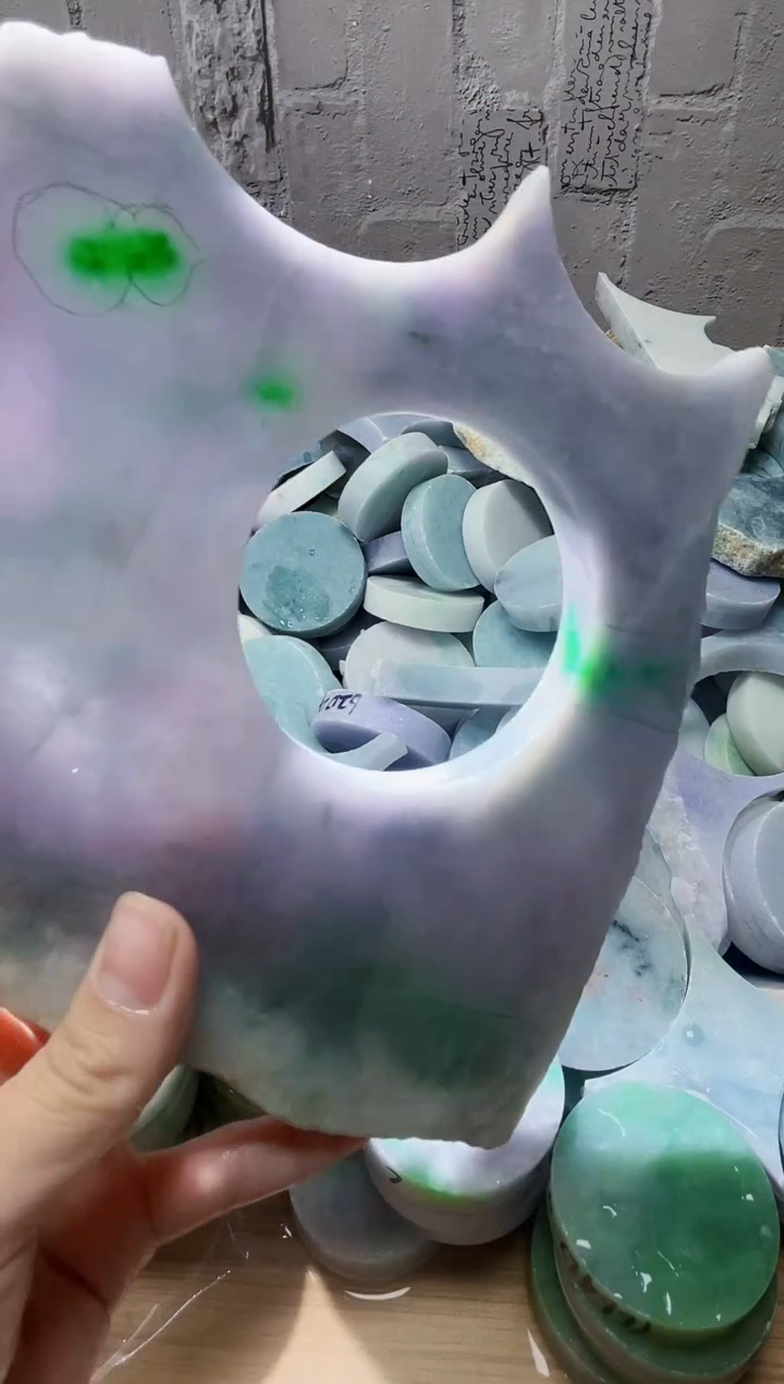 裸石翡翠天然翡翠A货石 南 173