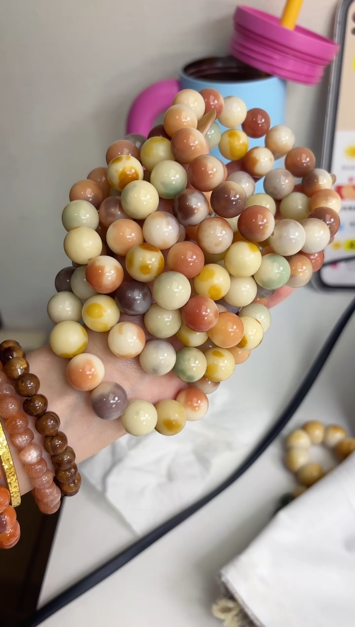 手串菩提根/象牙果沐k55桂花甜糕玉化圆珠14mm手串