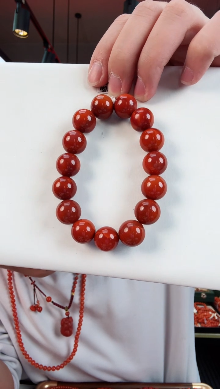 【闪购商品】南红玛瑙未镶嵌瓦西手串14+一个/条