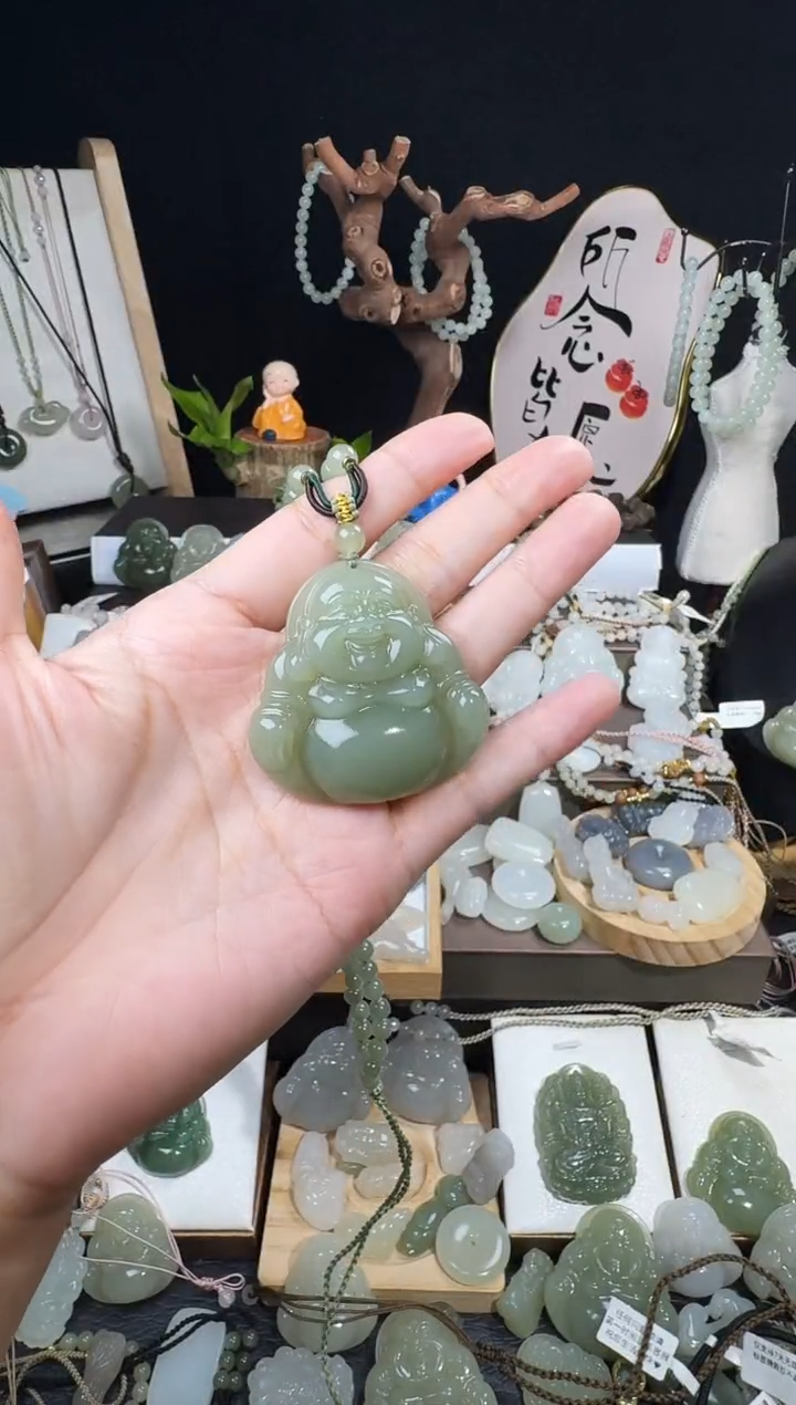 颈饰未镶嵌和田玉?****?45高冰佛公
