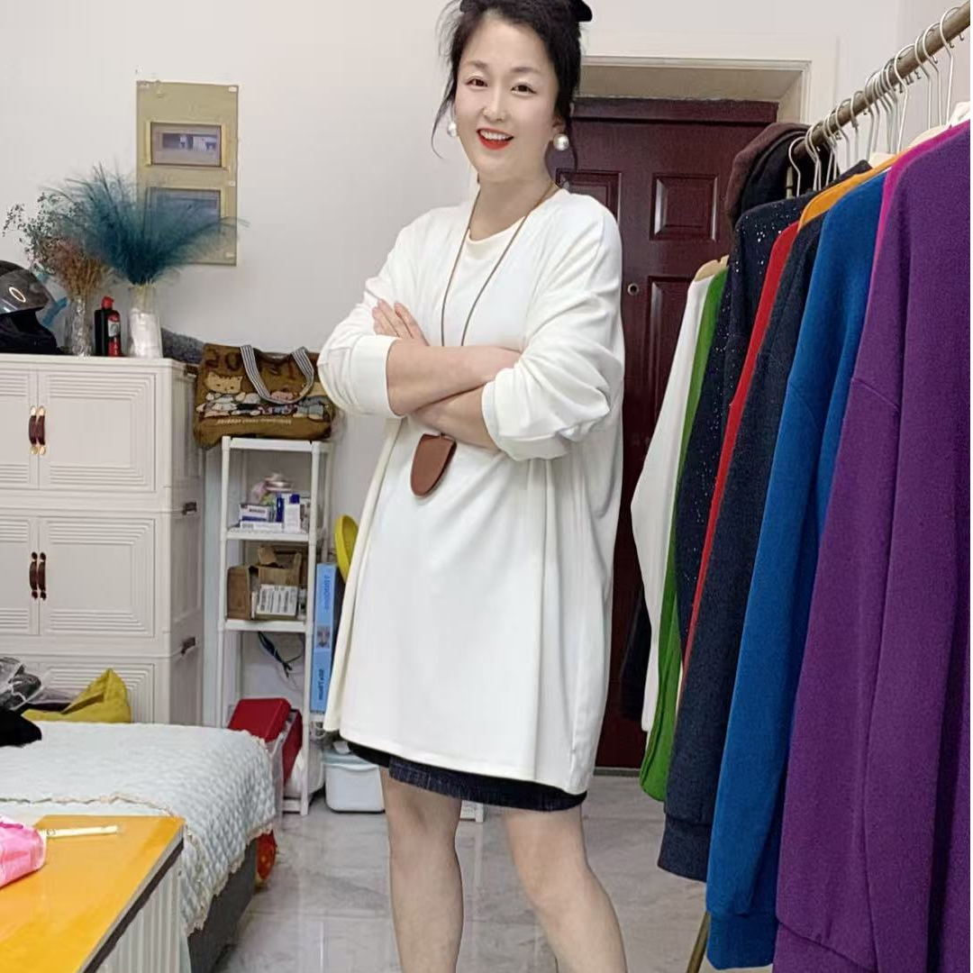 [唤唤]欧韩大版圆领澳绒T恤2301款