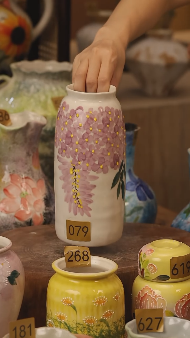 陶瓷079景德镇设计师手作花器摆件侘寂风