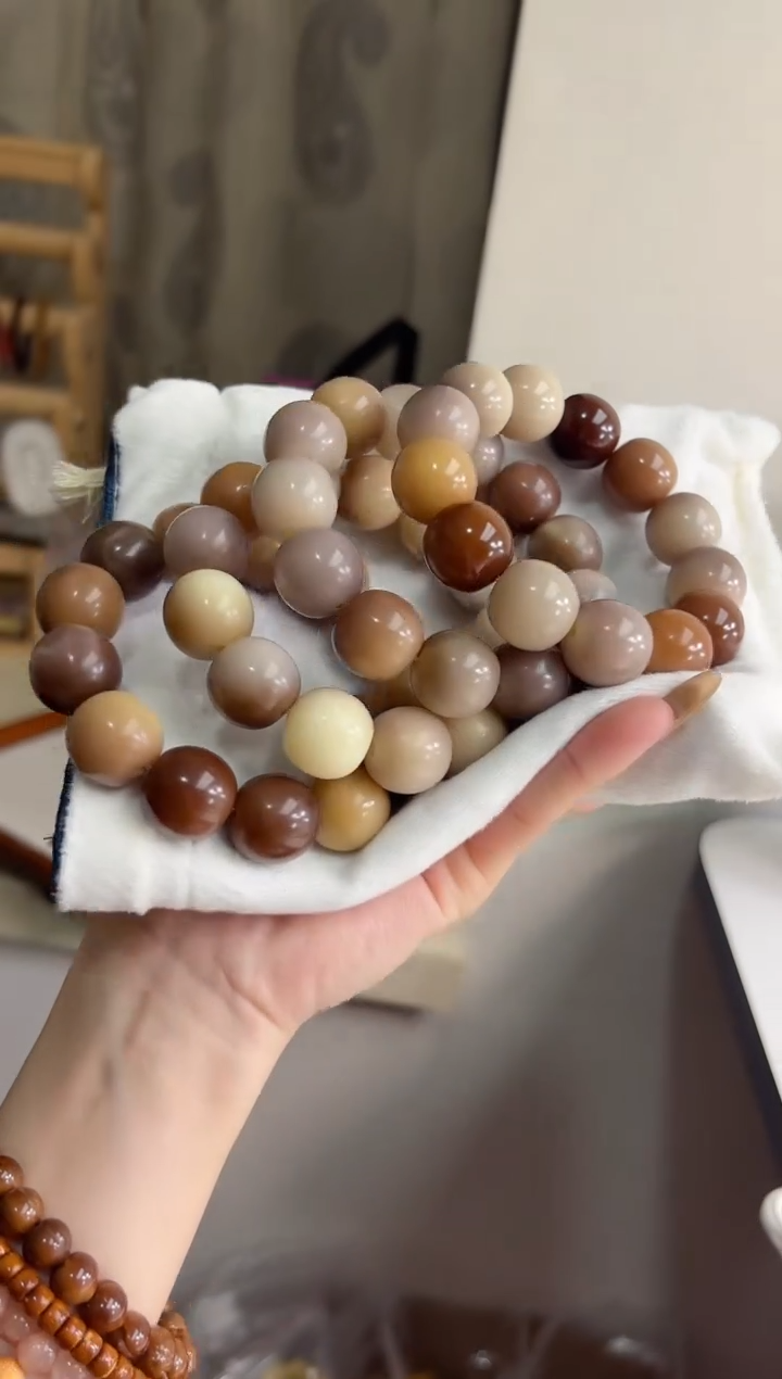 手串菩提根/象牙果沐l54水蜜桃干磨苹果18mm手串随机