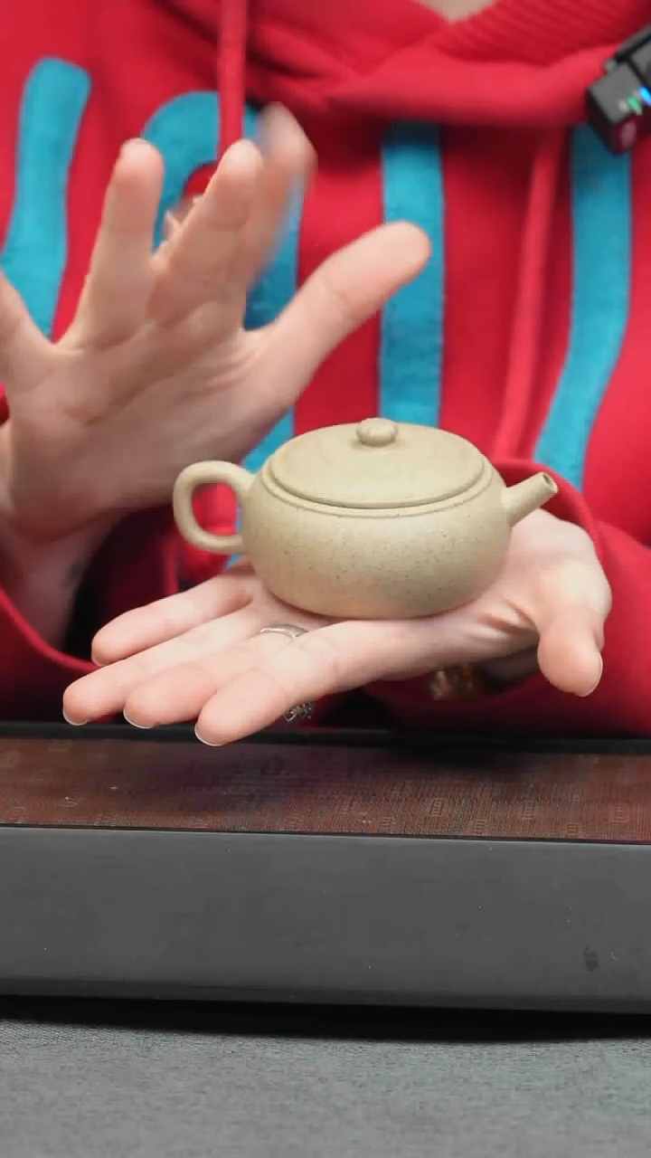 【闪购商品】紫砂茶壶周季山-天茶星菊钮石鼓壶-独孔-75cc