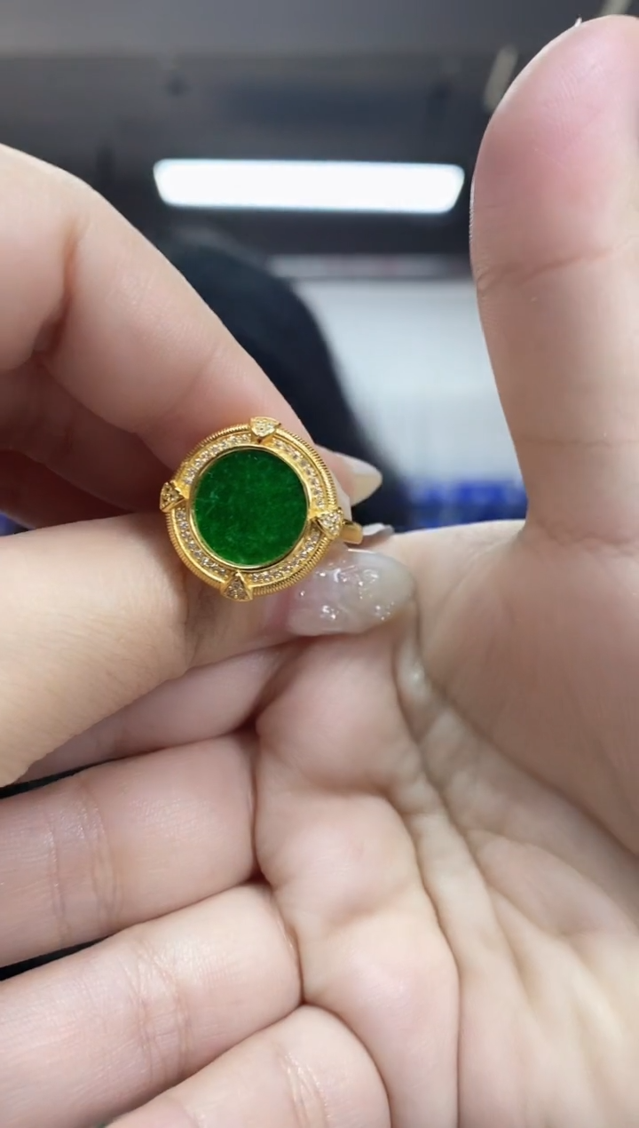 【闪购商品】翡翠戒指银S925镶嵌多样性发其一颜色微差