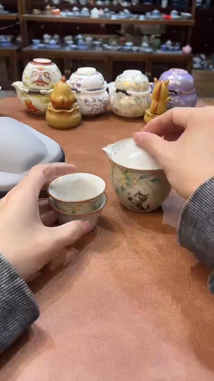 真的很便宜会开片的旅行茶具