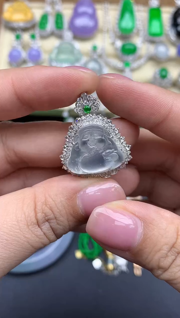 【闪购商品】翡翠颈饰18K金镶嵌595-中国好珍宝