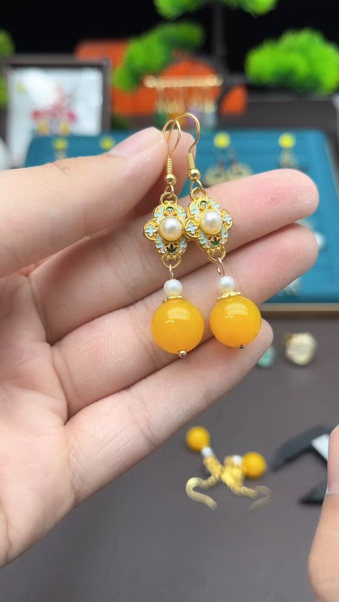 【闪购商品】玛瑙/玉髓耳钉银S925镶嵌330000