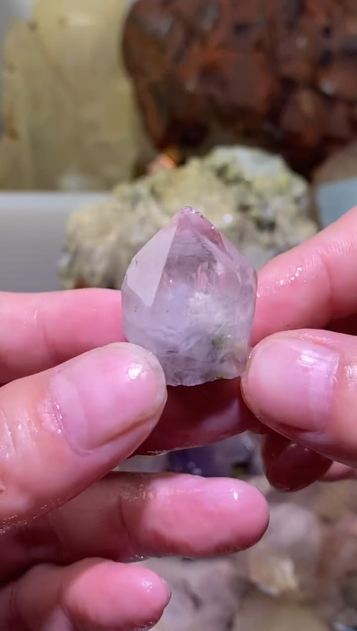 未镶嵌珠宝半成品水晶12号粉色细闪+幽灵+四川美姑超七花园水晶