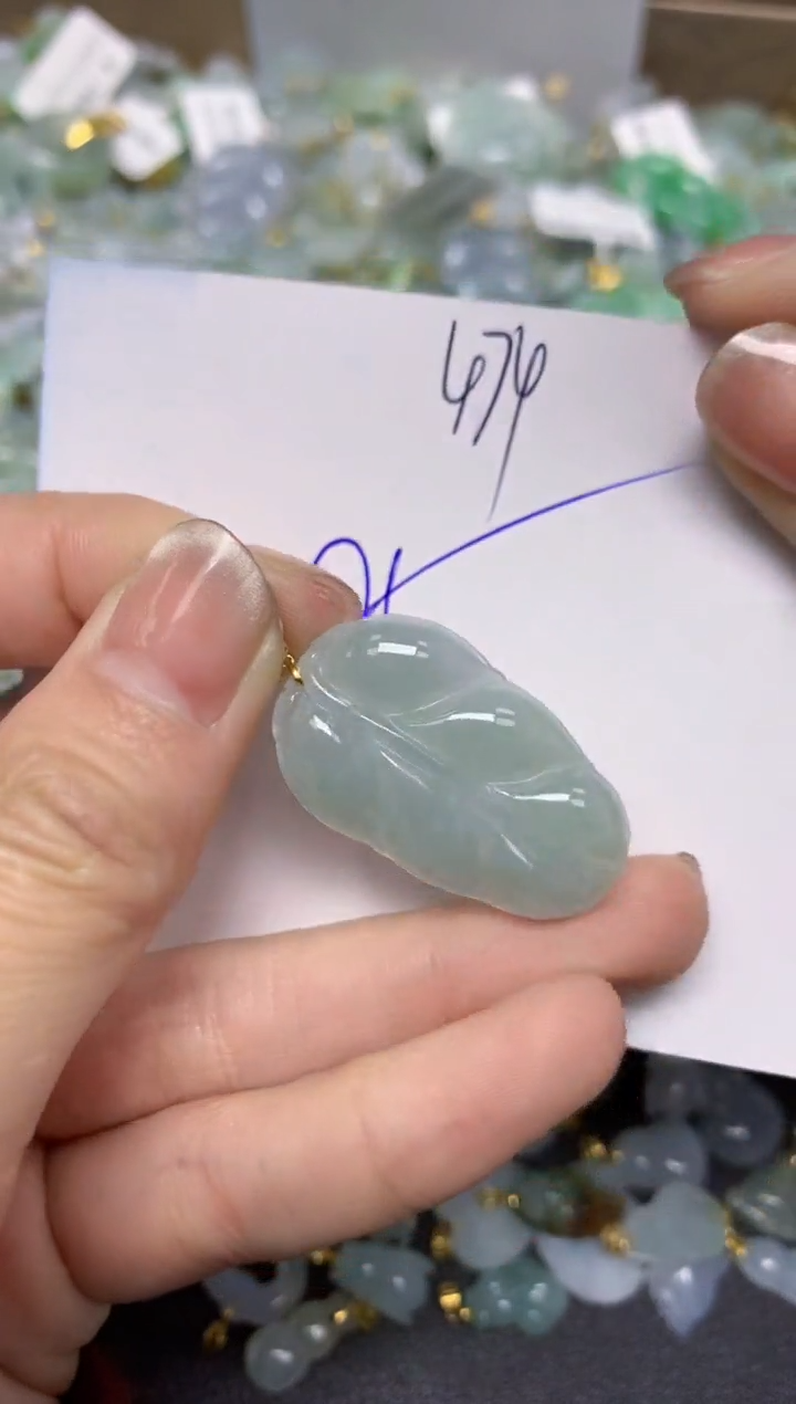 【闪购商品】翡翠颈饰18K金镶嵌 天然翡翠A货