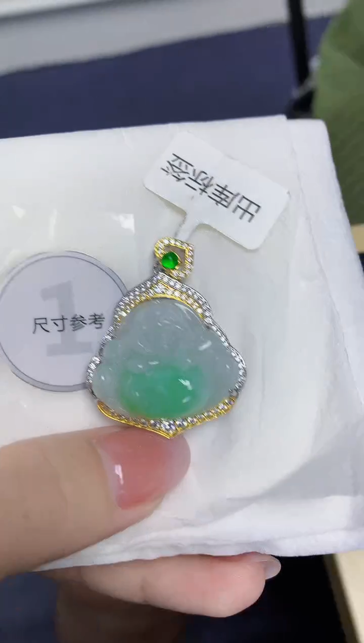 颈饰未镶嵌翡翠天然缅甸翡翠A货多样性发一件