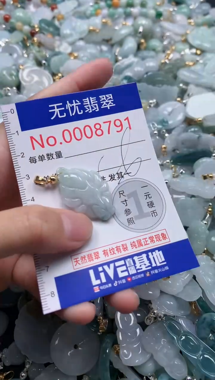 翡翠未镶嵌吊坠(不含链)8791