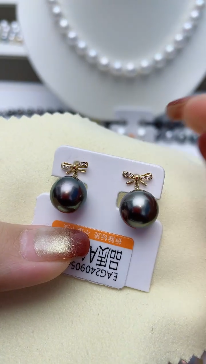 【闪购商品】海水珍珠耳饰18K金镶嵌W49