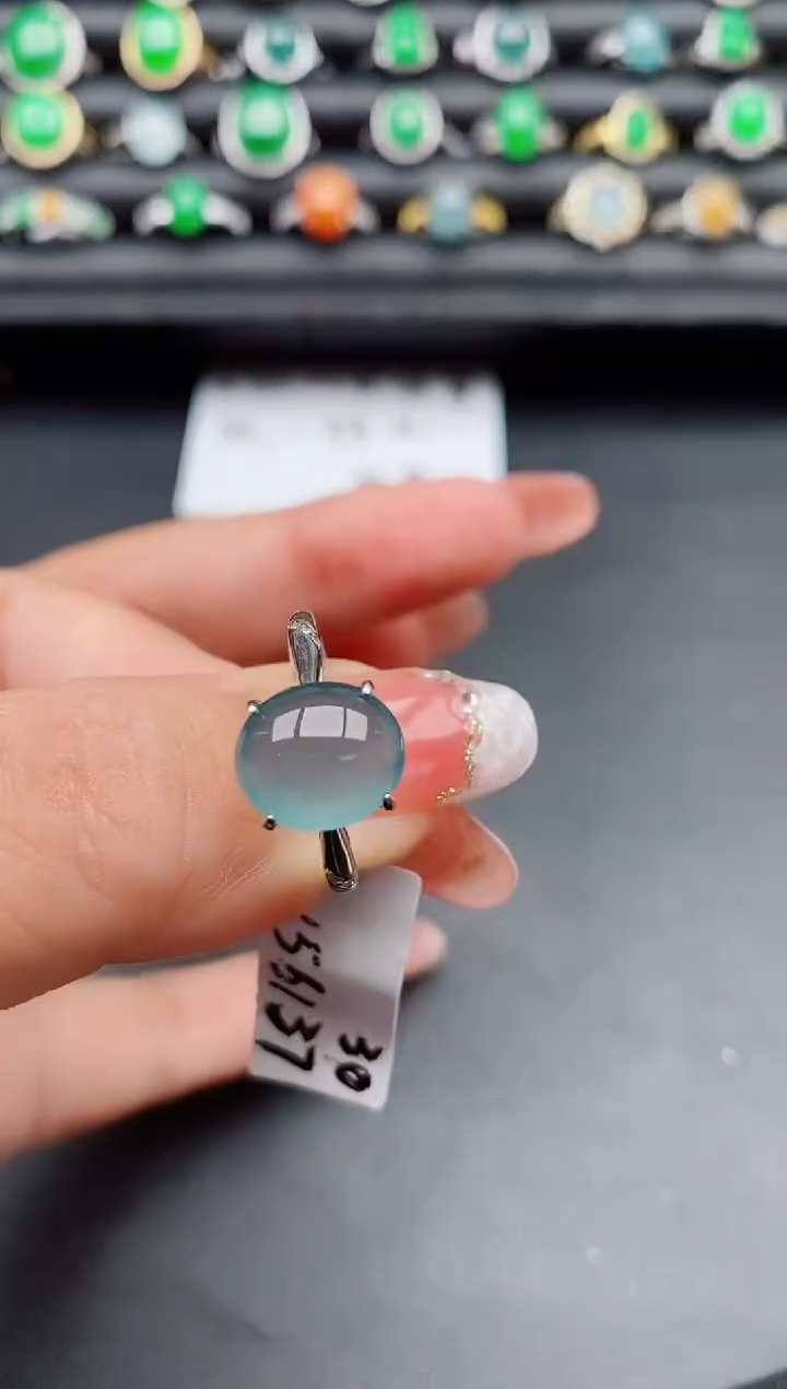 【闪购商品】翡翠戒指银S925镶嵌321321