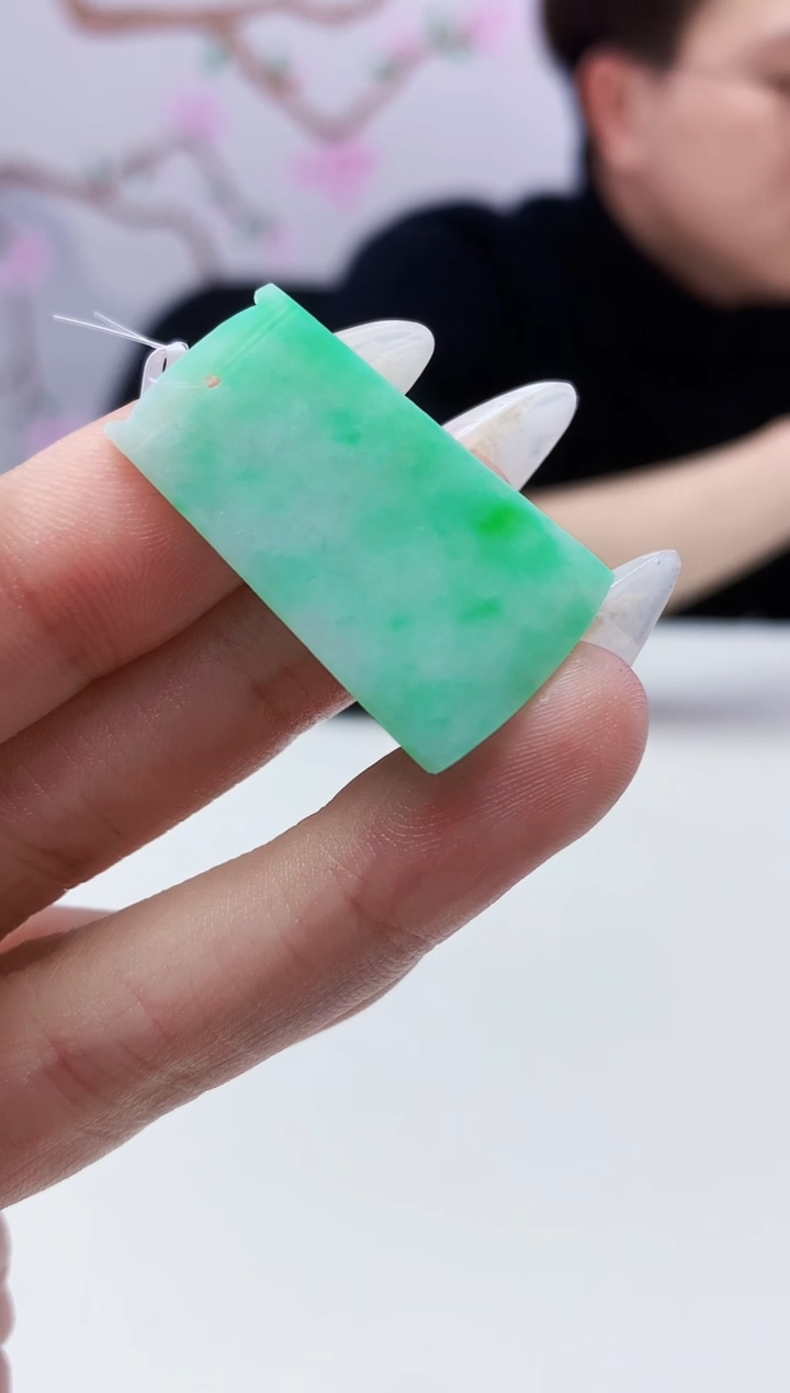 定制翡翠未镶嵌001ee-毛货无事牌68赠金扣