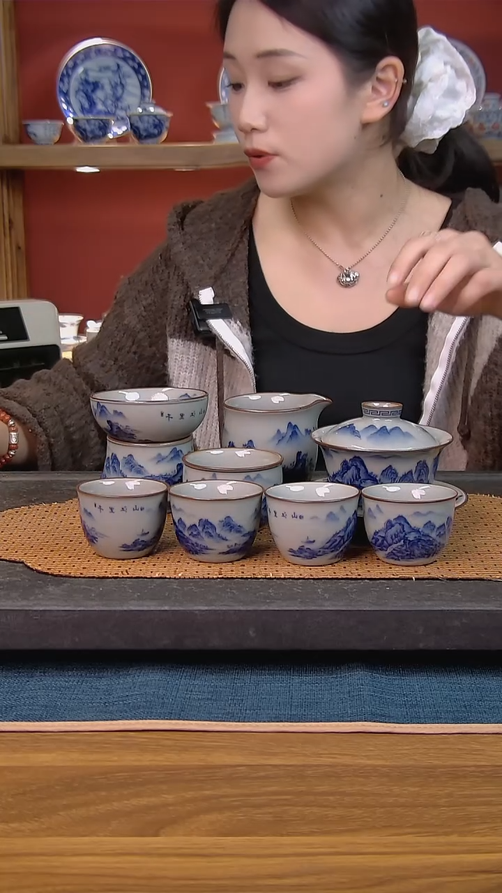 简装家用款8件套 老陶泥开片纹陶瓷茶具