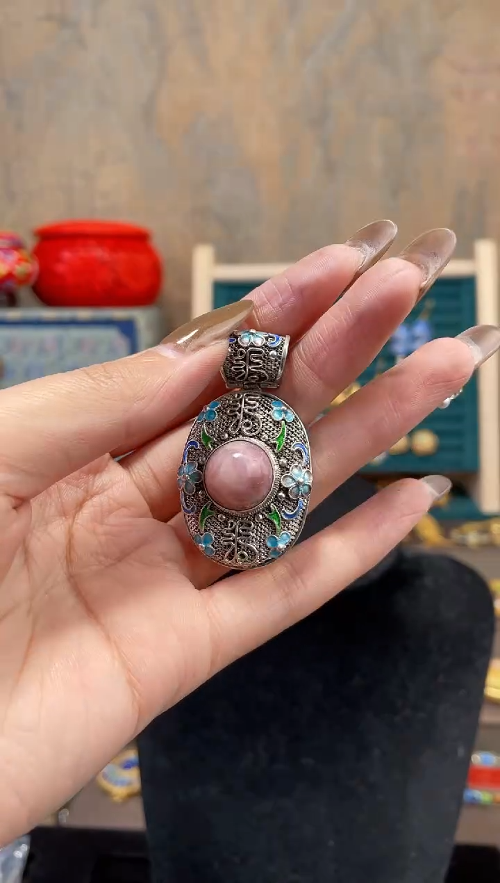 【闪购商品】非遗绝技花丝镶嵌吊坠