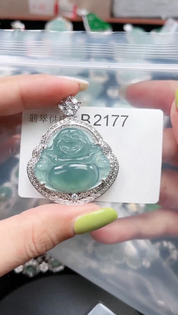 【闪购商品】翡翠颈饰未镶嵌赠皮绳2177