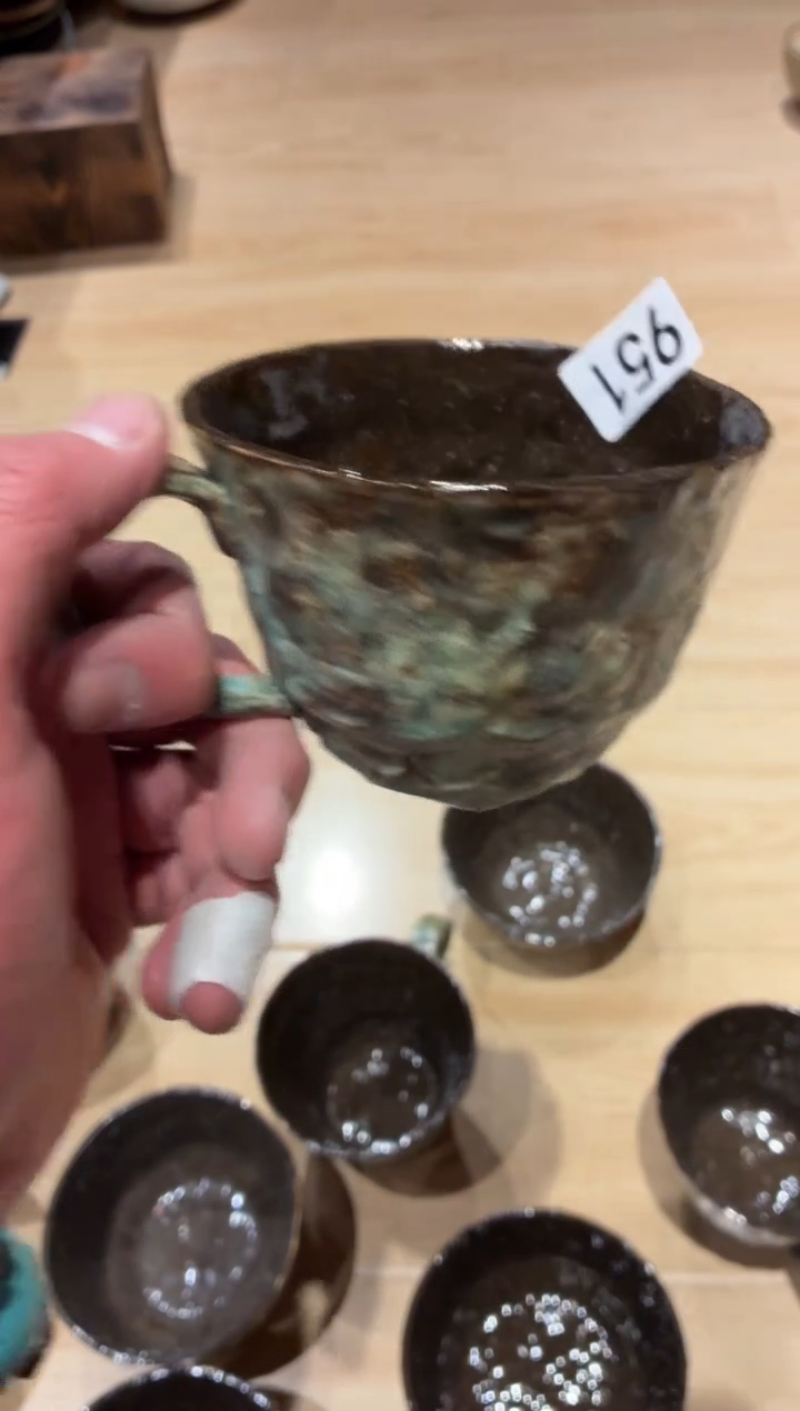 瓷片M****g951绿粉引咖啡杯1个