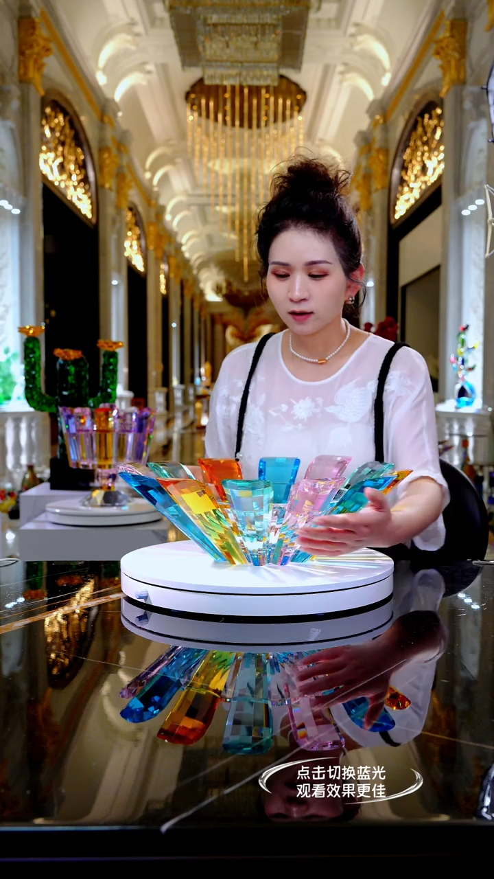 琉璃摆件LF0276太阳花大号果盘