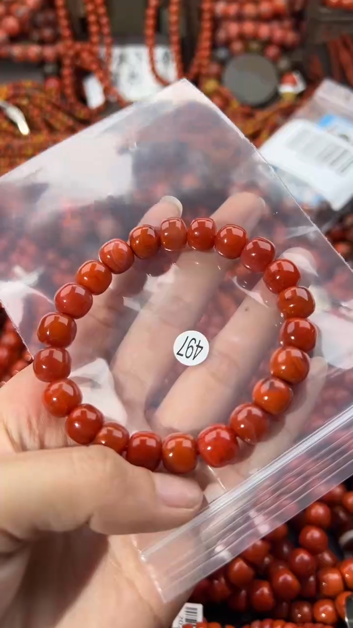 南红玛瑙未镶嵌手串10