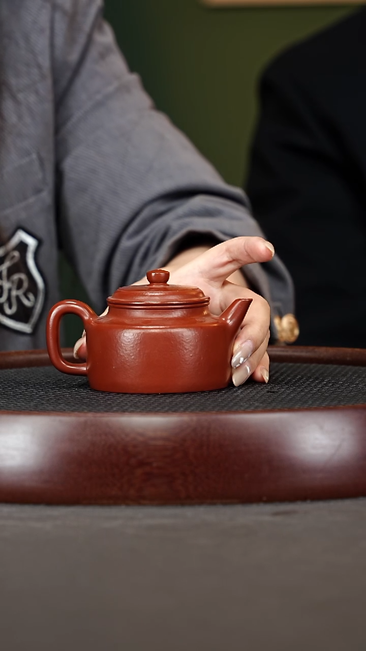 茶壶紫砂8SZY剑流德钟 贵妃红朱泥150cc