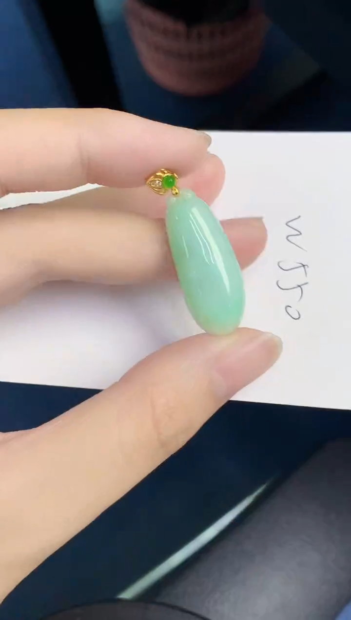 翡翠银S925镶嵌颈饰天然翡翠緬甸A貨