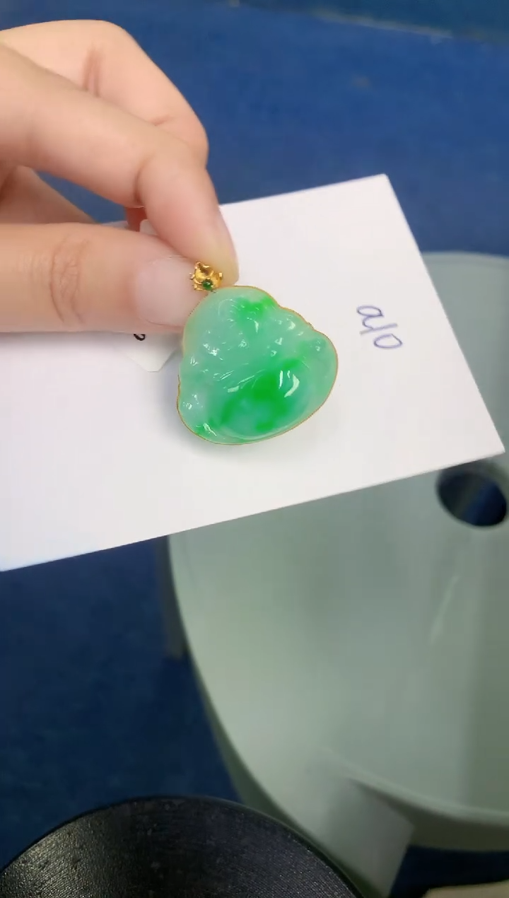 【闪购商品】翡翠颈饰18K金镶嵌000000000