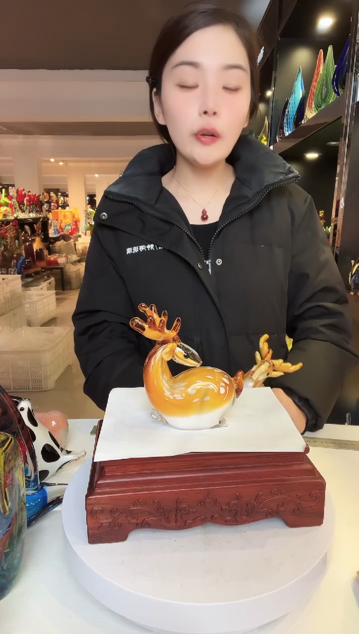 茶盏琉璃摆件家居摆件