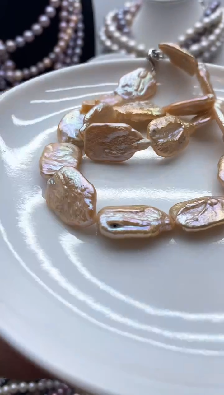 【闪购商品】淡水珍珠颈饰钛钢176