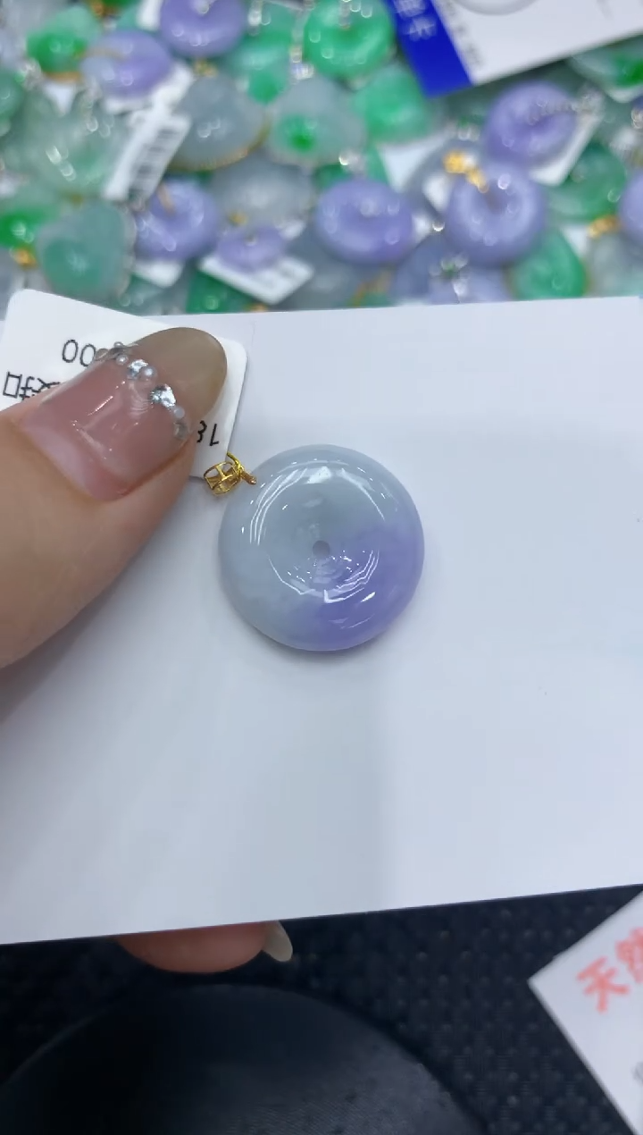 【闪购商品】翡翠颈饰18K金镶嵌222222222