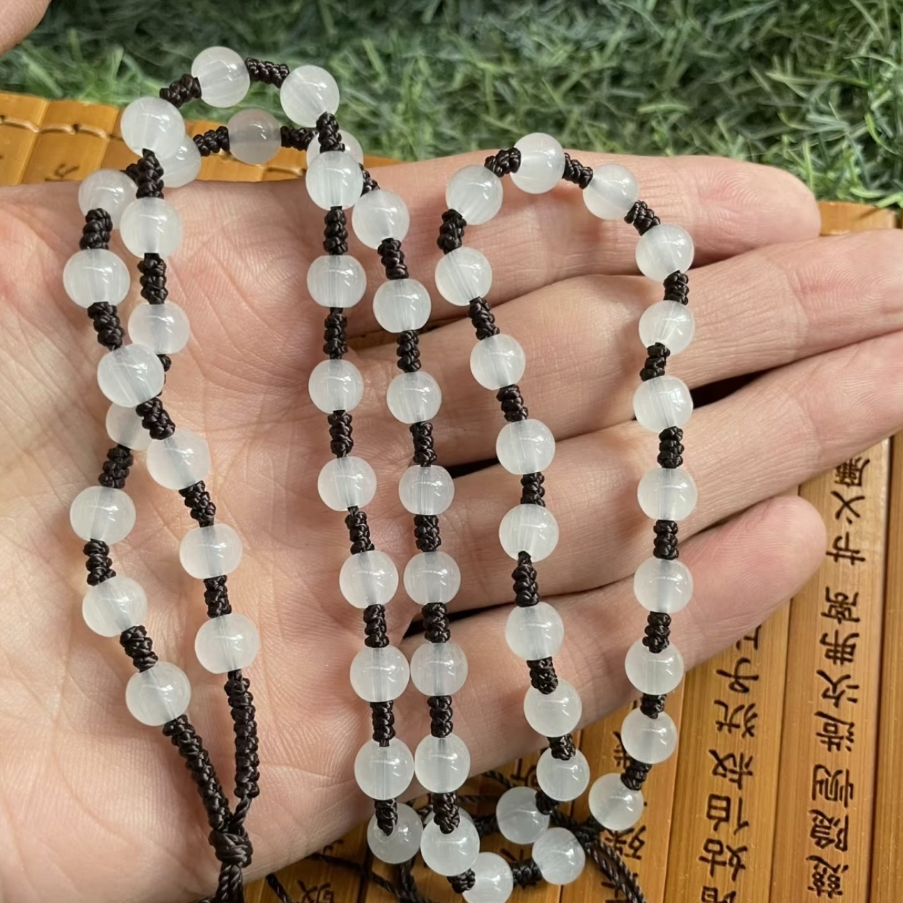 高档手工编织吊坠挂绳珠链吊坠绳毛衣链男女款