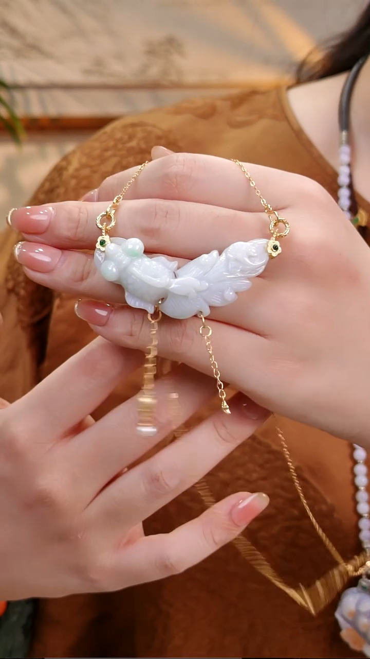 颈饰未镶嵌翡翠国风