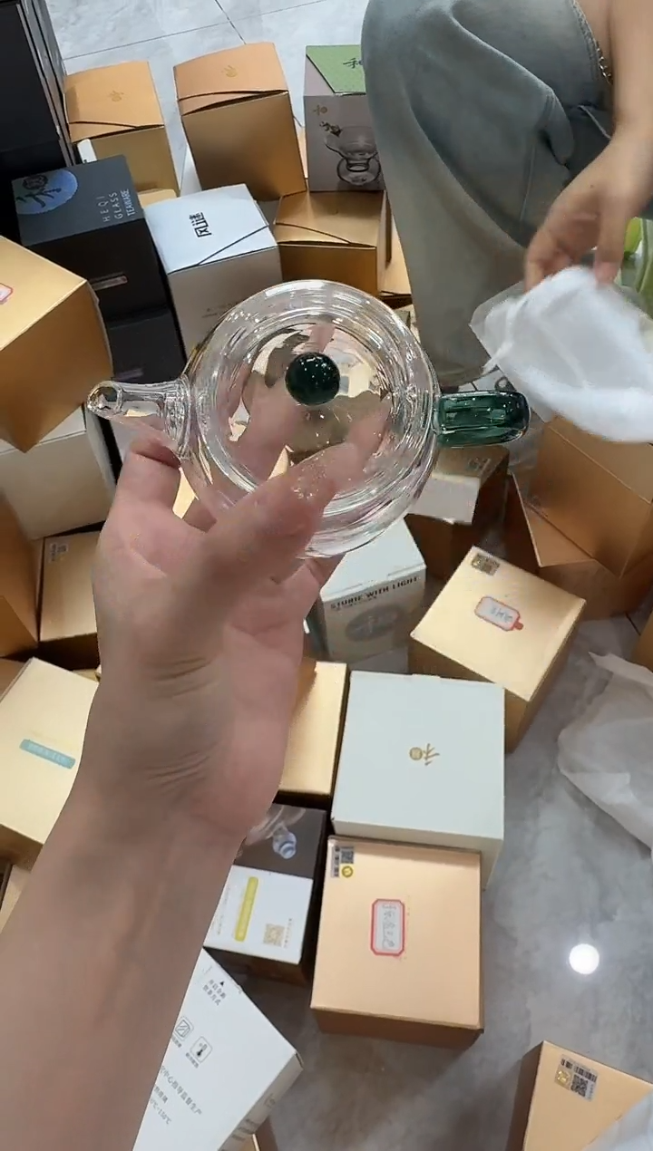 @@禾器晶彩言卿壶墨绿色（无盒）