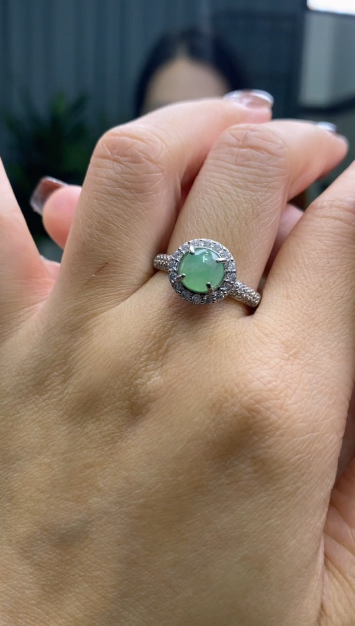 颈饰银S925镶嵌翡翠净货15881