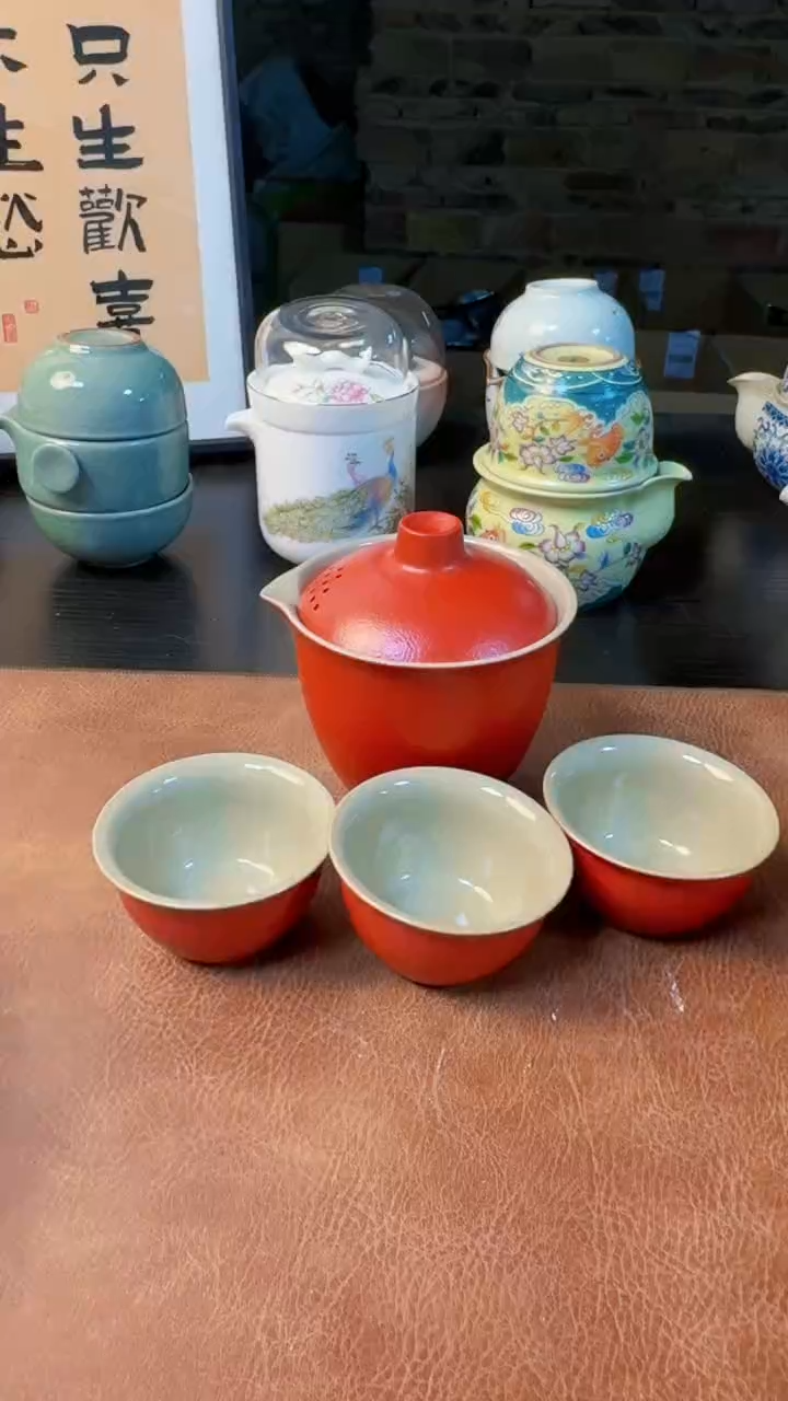【闪购商品】杯德化白瓷，快客茶具
