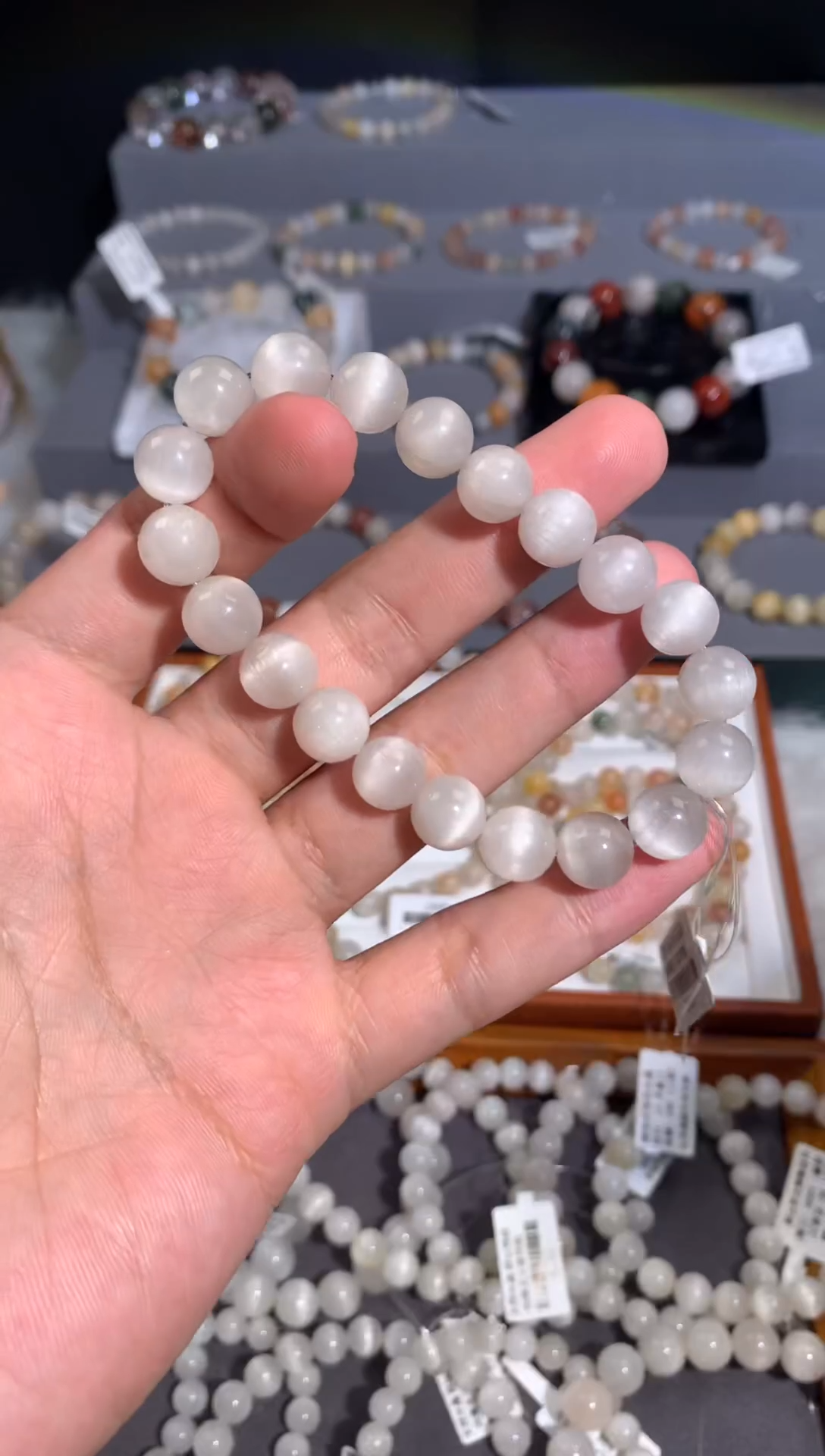 未镶嵌手链水晶12号链接 卡9咪+