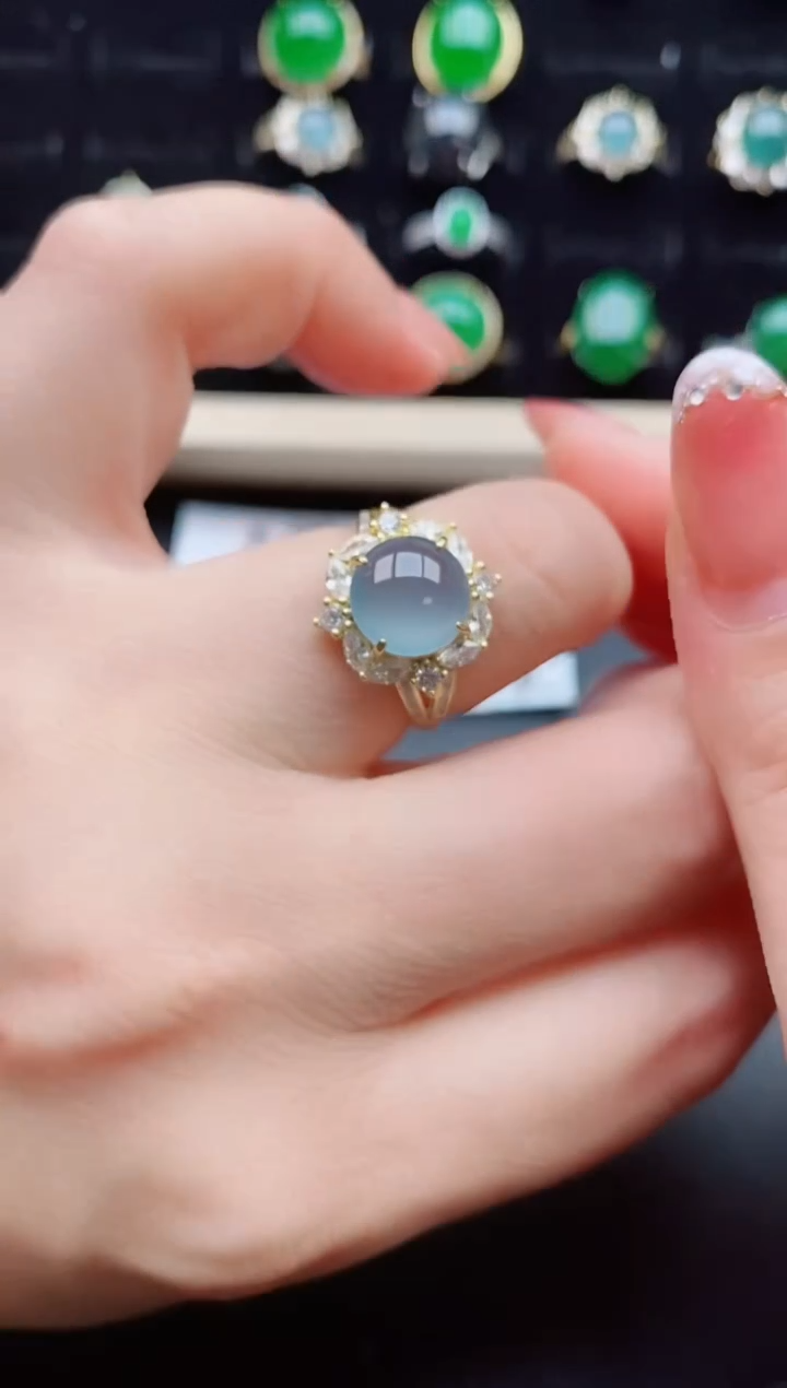 【闪购商品】翡翠戒指银S925镶嵌1212