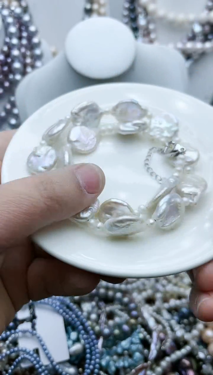 【闪购商品】淡水珍珠颈饰钛钢5