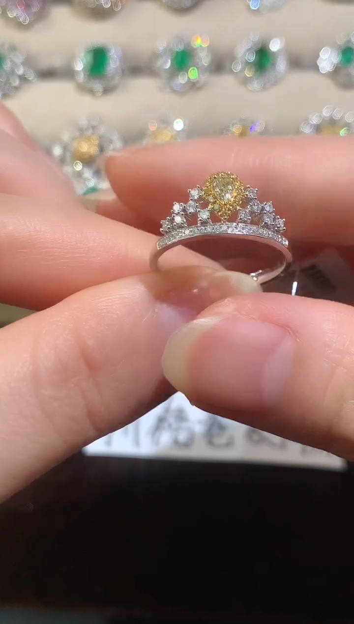 18K金镶嵌戒指钻石D48|2380