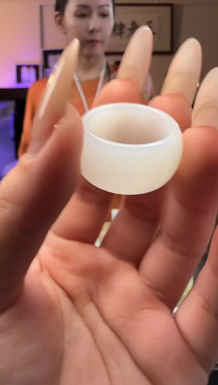 【闪购商品】和田玉白玉扳指未镶嵌（18）