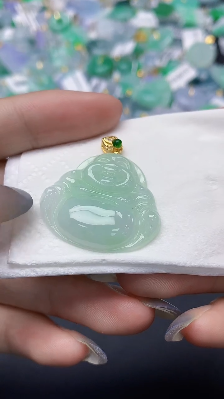 翡翠未镶嵌颈饰天然缅甸a货翡翠