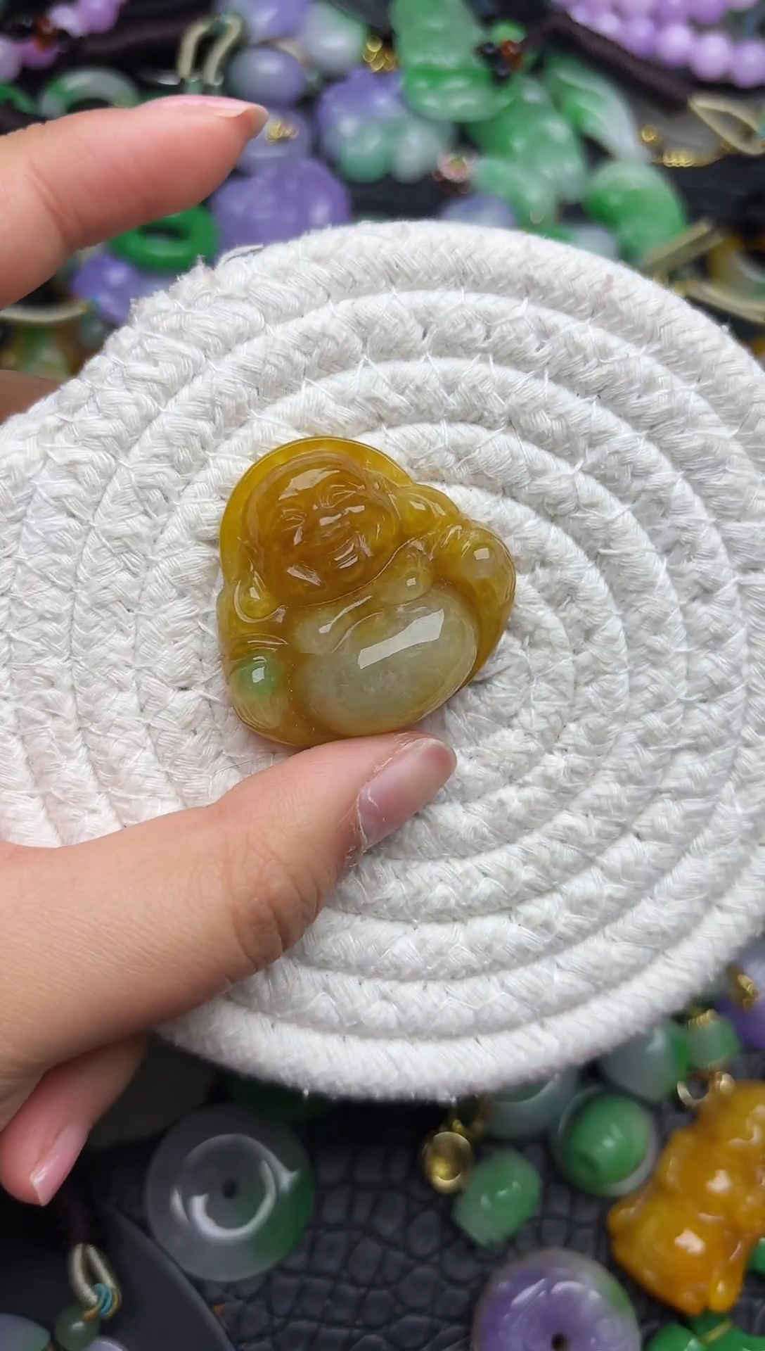 颈饰未镶嵌翡翠缅甸翡翠吊坠