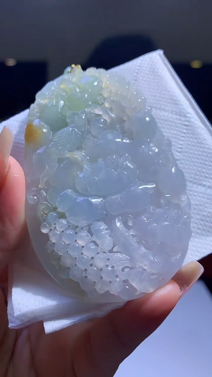 【闪购商品】定制翡翠未镶嵌1002xx-毛货挂件50