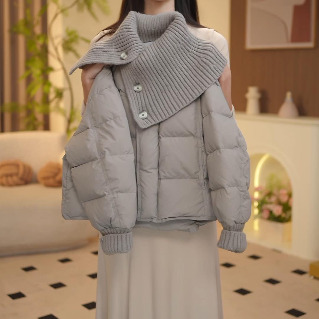 波波鹅女童棉服外套女孩面包服冬装2025新款儿童加厚棉衣-Y6186