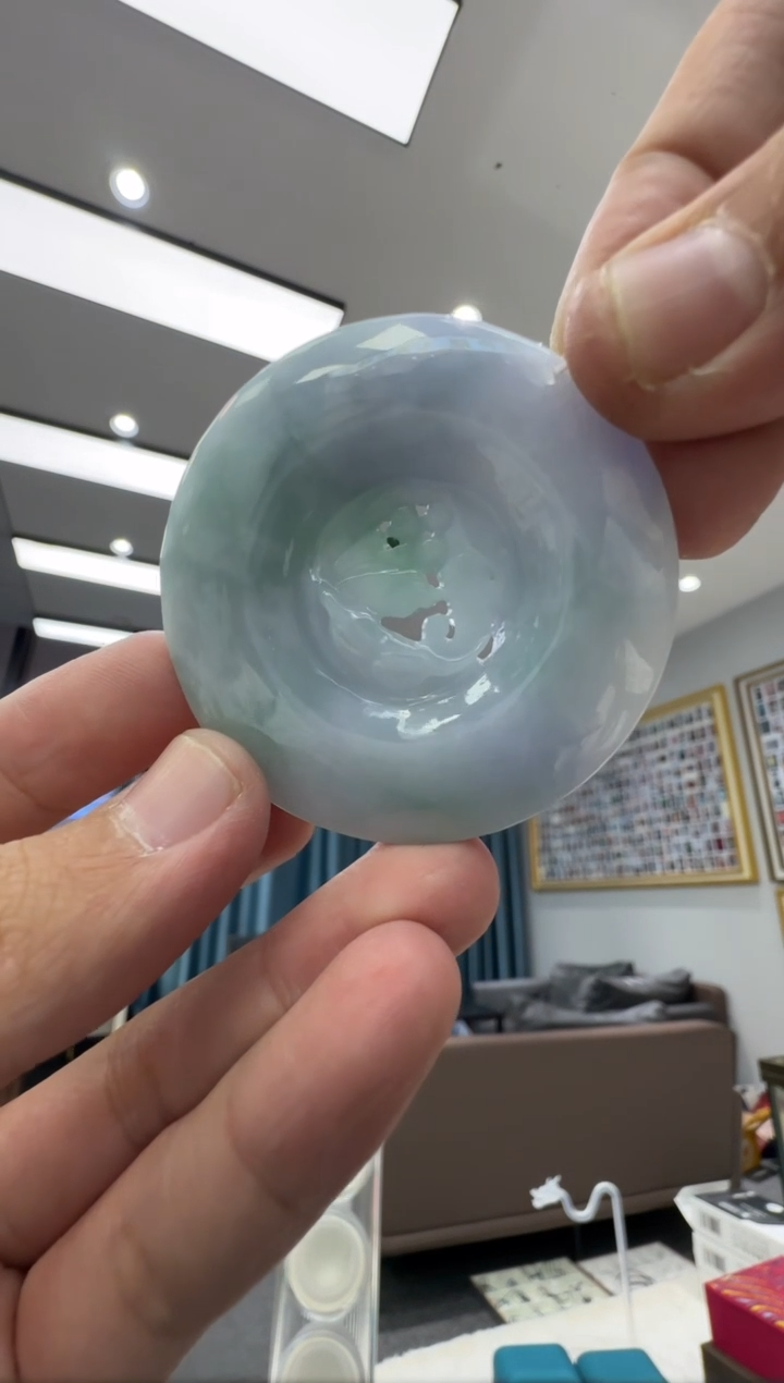 颈饰未镶嵌翡翠天然翡翠A货孤品一件