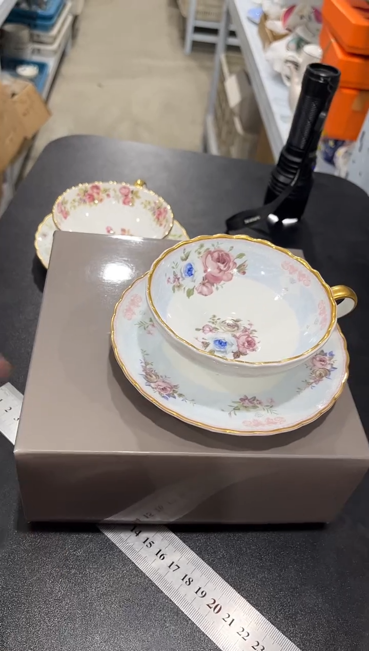 杯子骨瓷（原盒）红茶杯碟 咖啡杯碟 一套